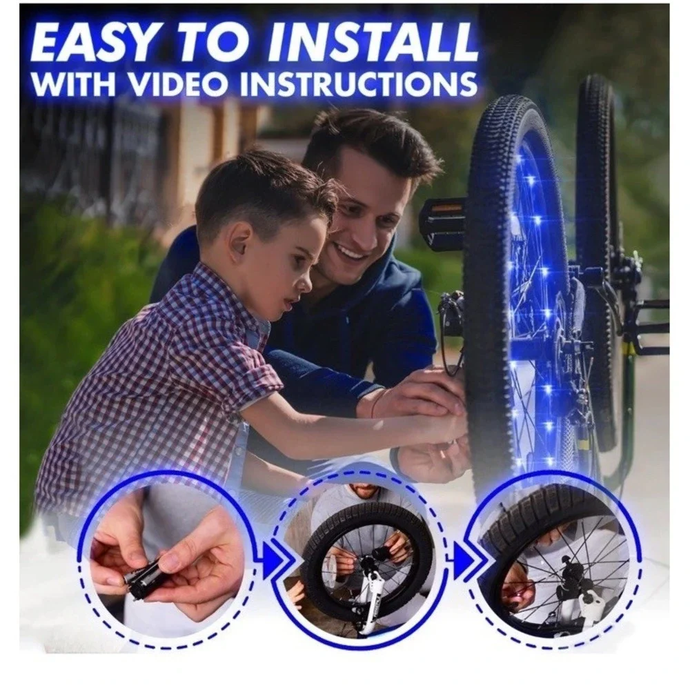Bike Lights 2‎ Pack - Patriotic - Fitness Gifts